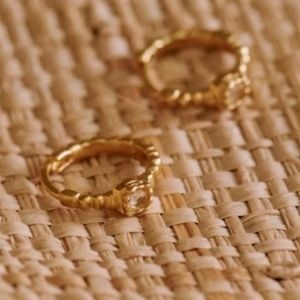 Nwt! Sezane Ely transparent gold